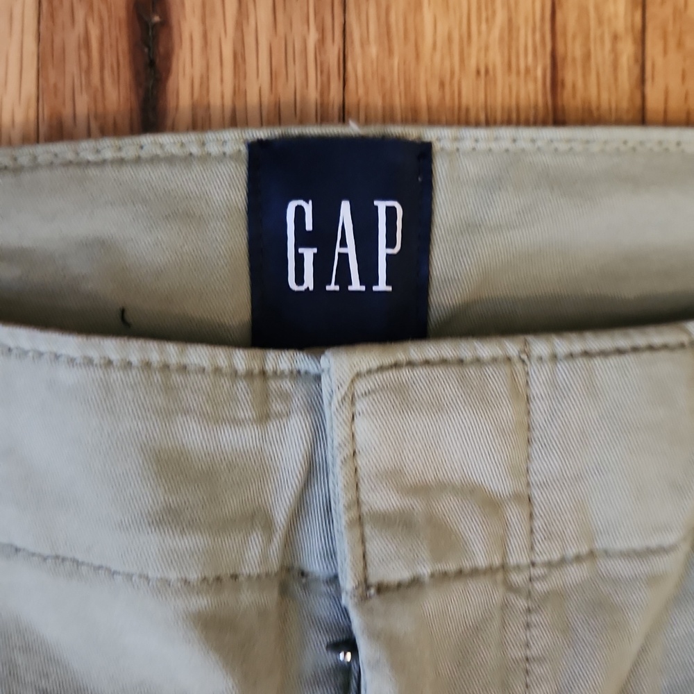 GAP Womens Light Olive Chino Pants Size 12 Summer Resortwear Cruise Vacation - Picture 3 of 11